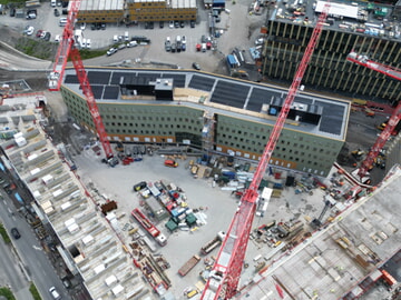 Five WOLFF cranes modernize Oslo’s Ulven district